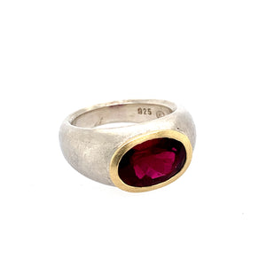 Ring Silber 925 Gold 750 Turmalin 3.4 ct - R94