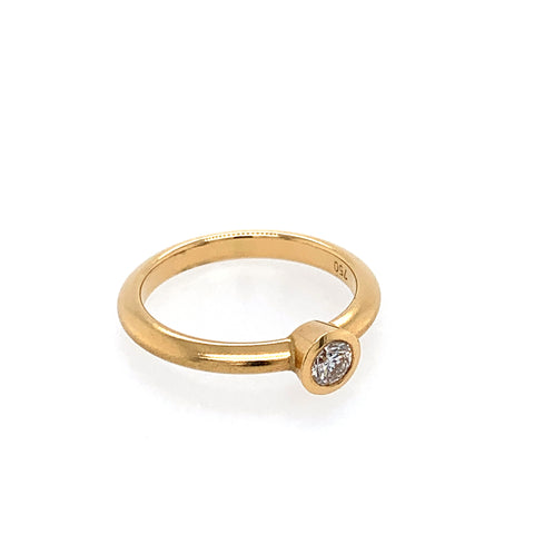 Ring Gold 750 Brillant 0.21 ct TW/SI - R98