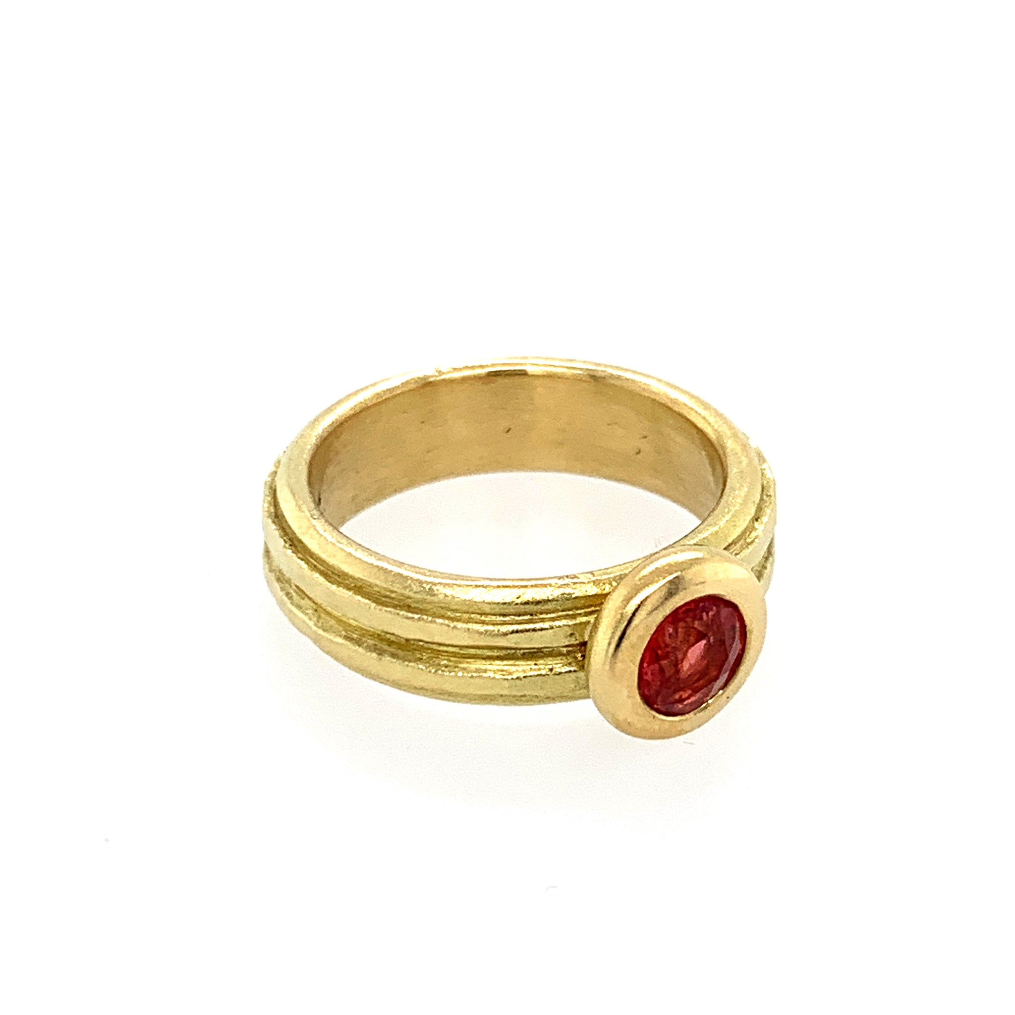 Ring Gold 750 Safir facettiert 0.63 ct - R99